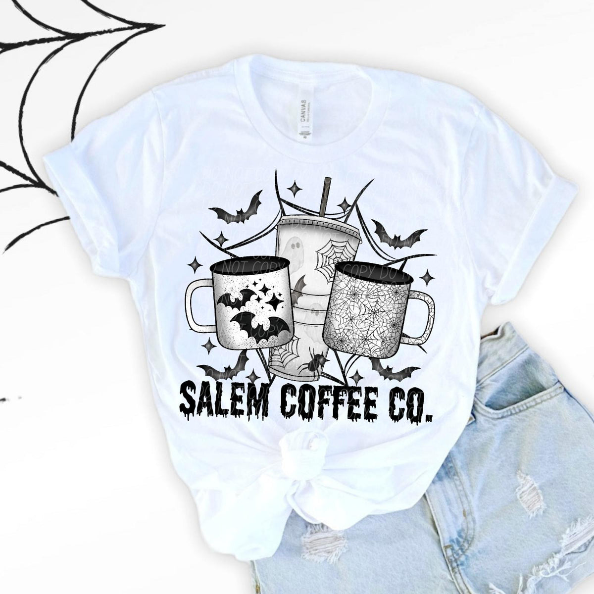 Salem coffee co three cups (CITY) 37982 DTF transfer