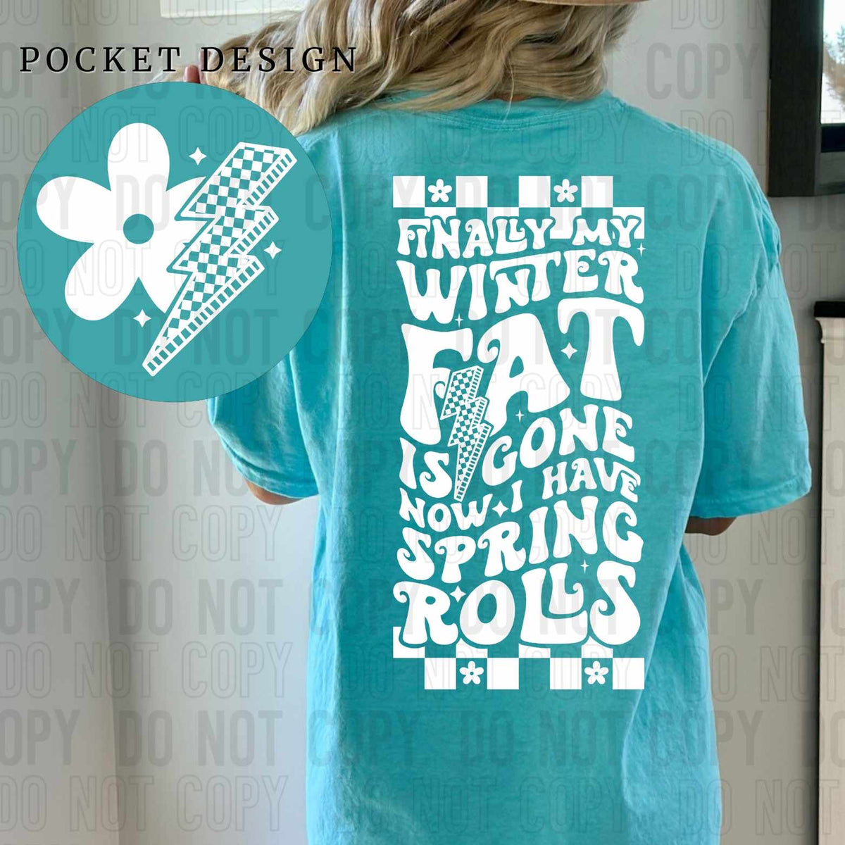 Finally my winter fat is gone now i have spring rolls WHITE BACK (SBB) 27815 DTF transfer