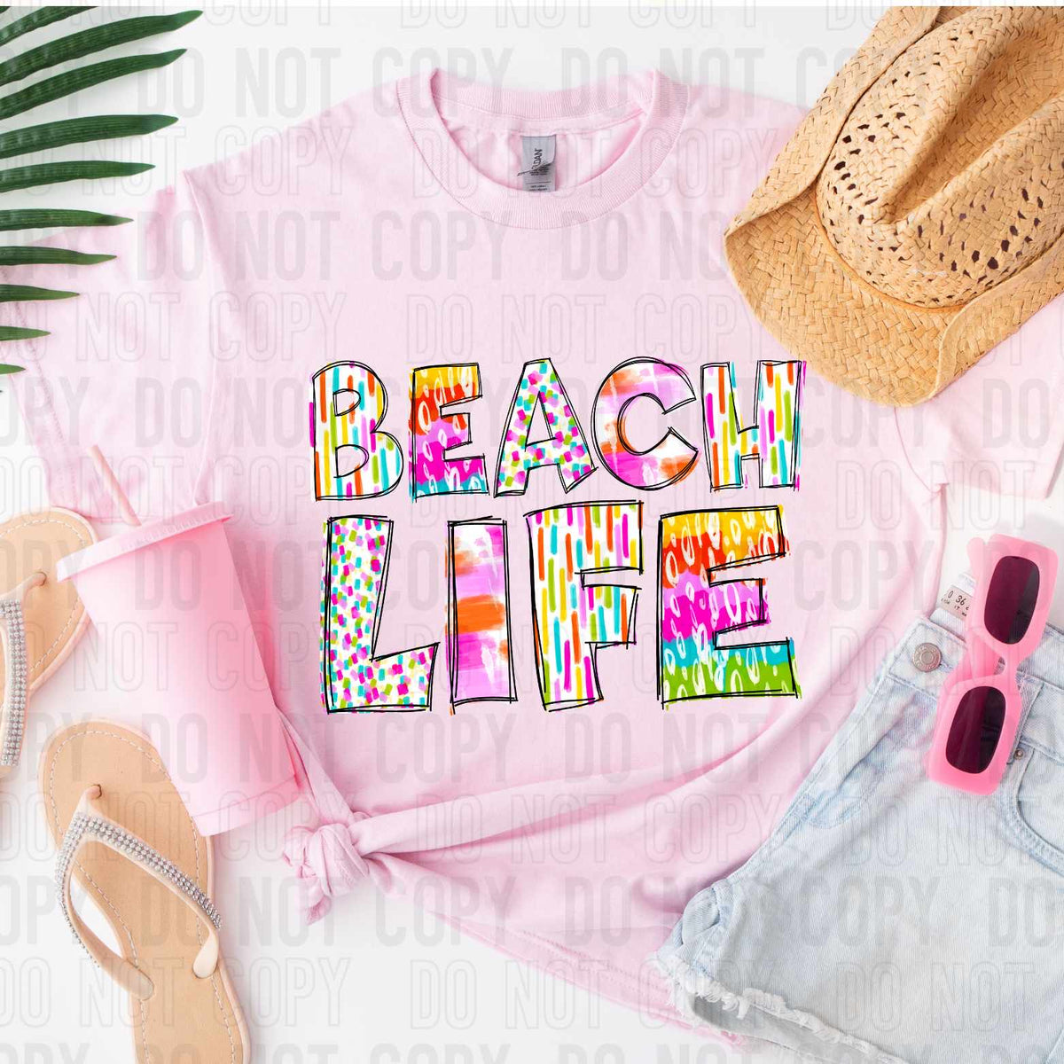 Beach life brush strokes (SBB) 27809 DTF transfer