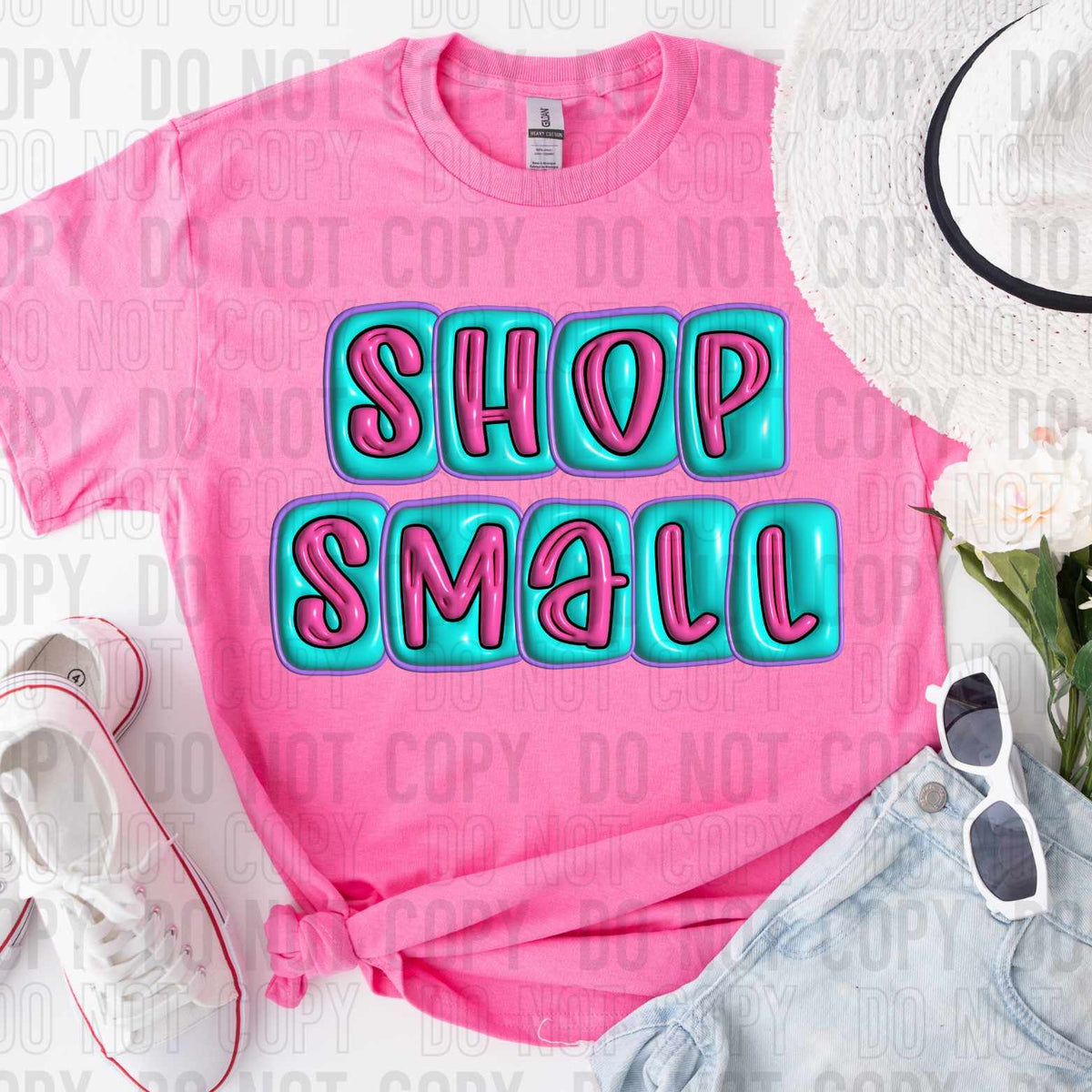 Shop small blue block letters (SBB) 27808 DTF transfer
