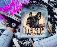 Dog mom Frenchie with flowers (LYTTLE) 27849 DTF transfer