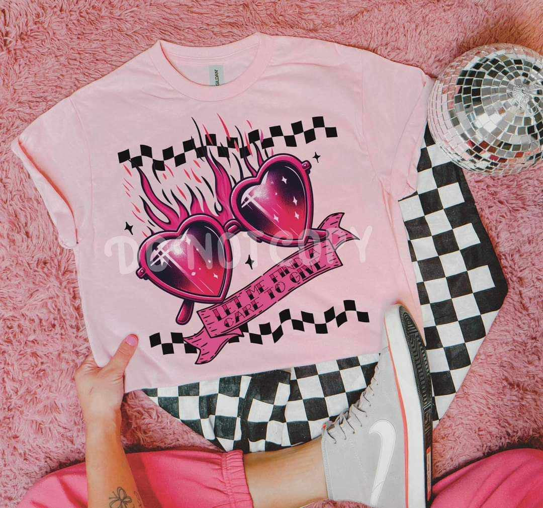 Let me find a care to give pink glasses (RTD) 39002 DTF transfer