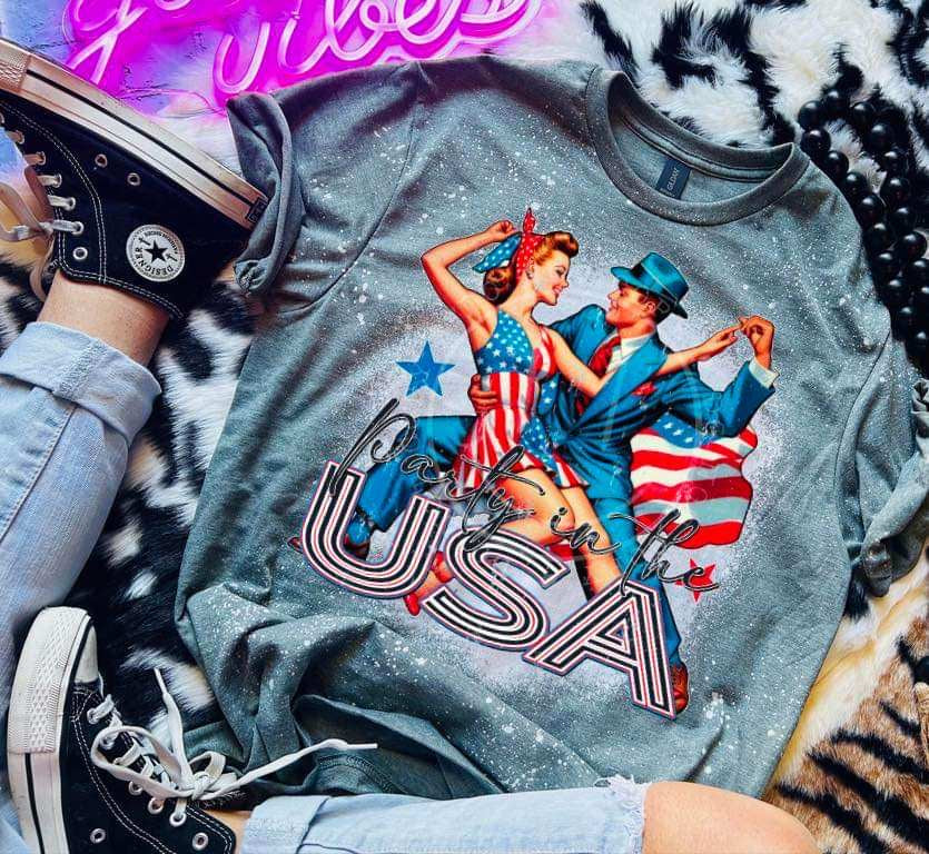 Party in the usa dancing couple (LYTTLE) 27839 DTF transfer