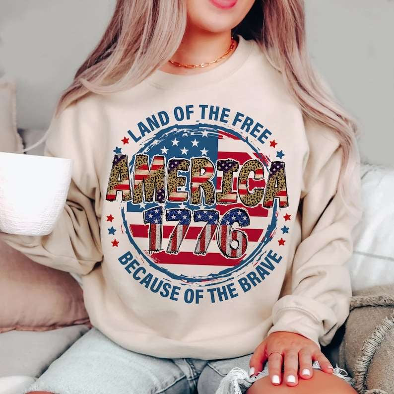 America 1776 circle 27909 DTF transfer