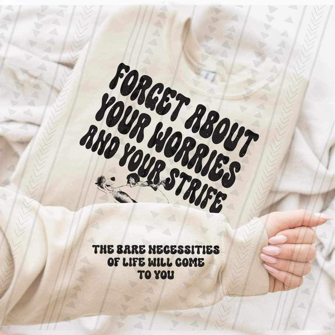 Forget about your worries and your strife BLACK FRONT 19541 DTF Transfer