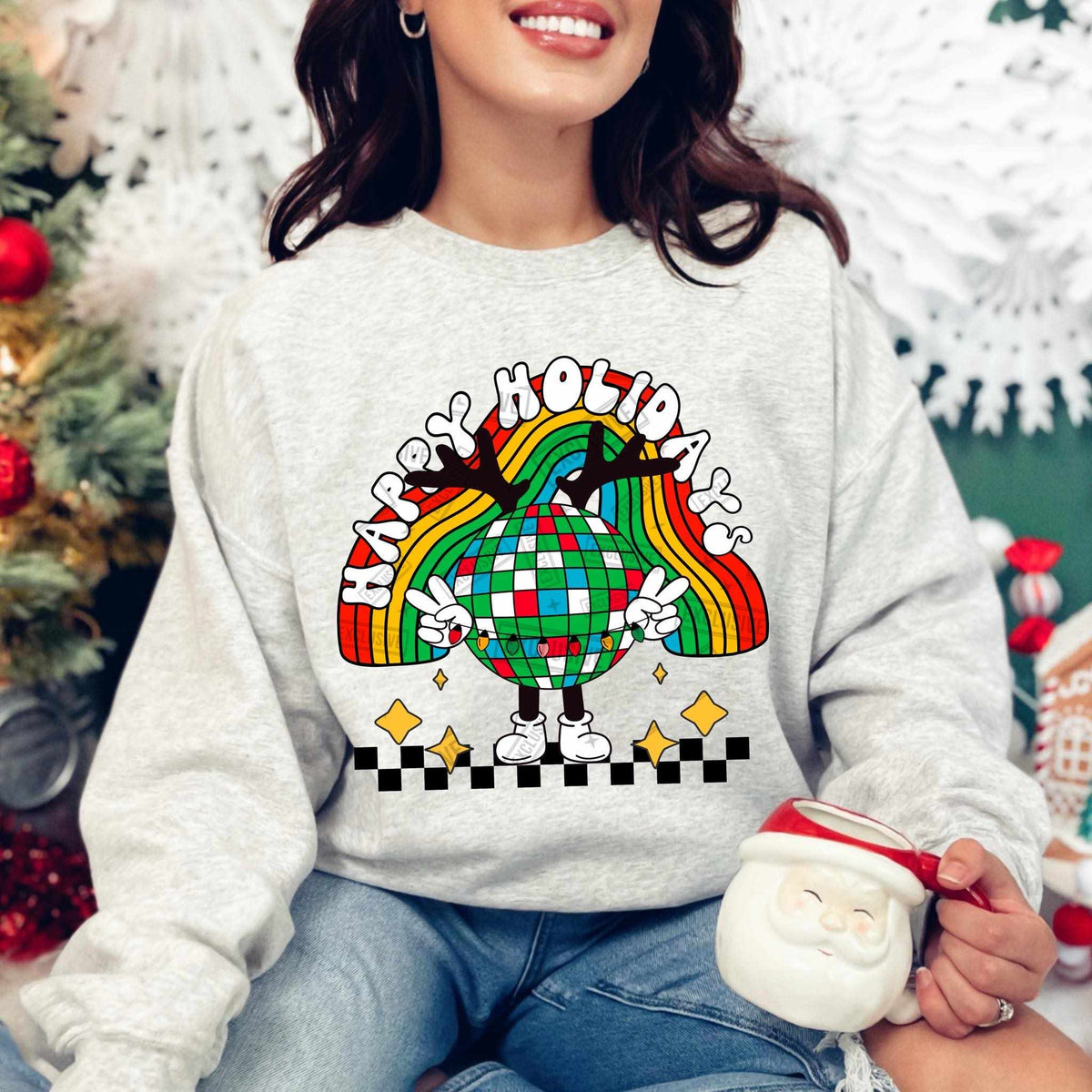 Happy holidays mirrorball (HW) 60559 DTF transfer