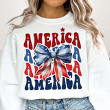 America stacked with bow 27908 DTF transfer