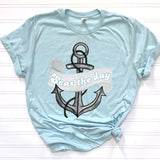 Seas the day anchor white banner (CITY) 39265 DTF transfer