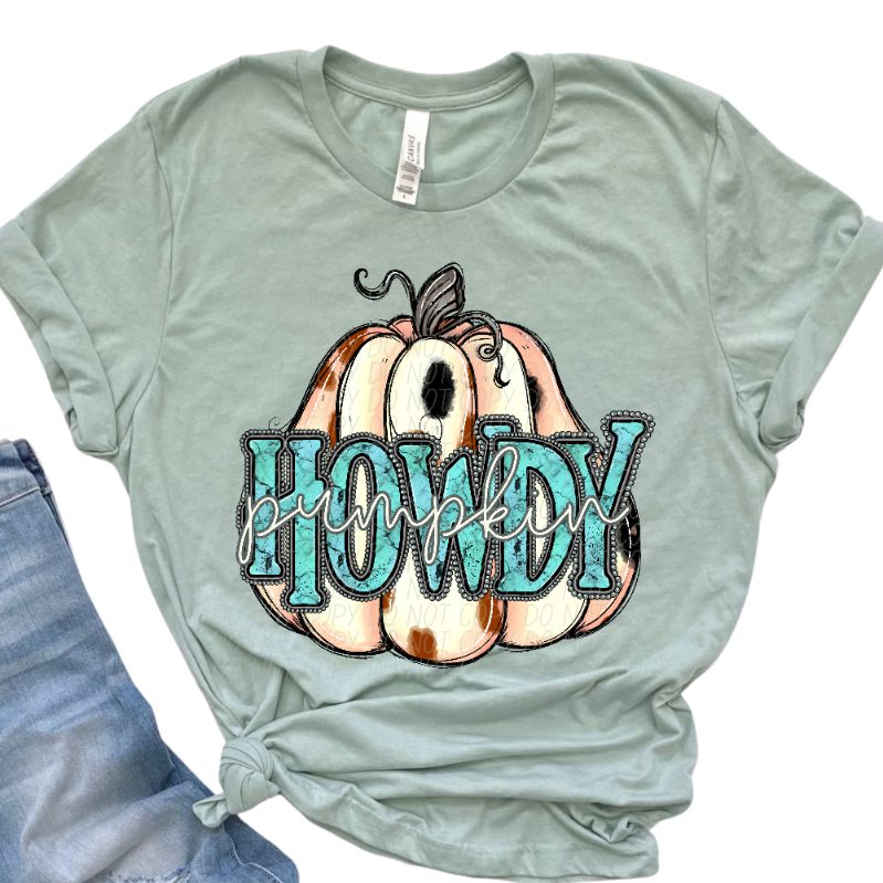 Howdy pumpkin gourd (word pumpkin THROUGH howdy) (CITY) 39257 DTF transfer