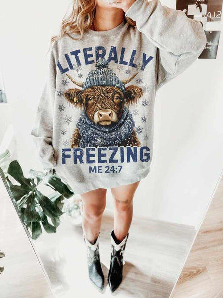 Literally freezing cow 75847 DTF transfer