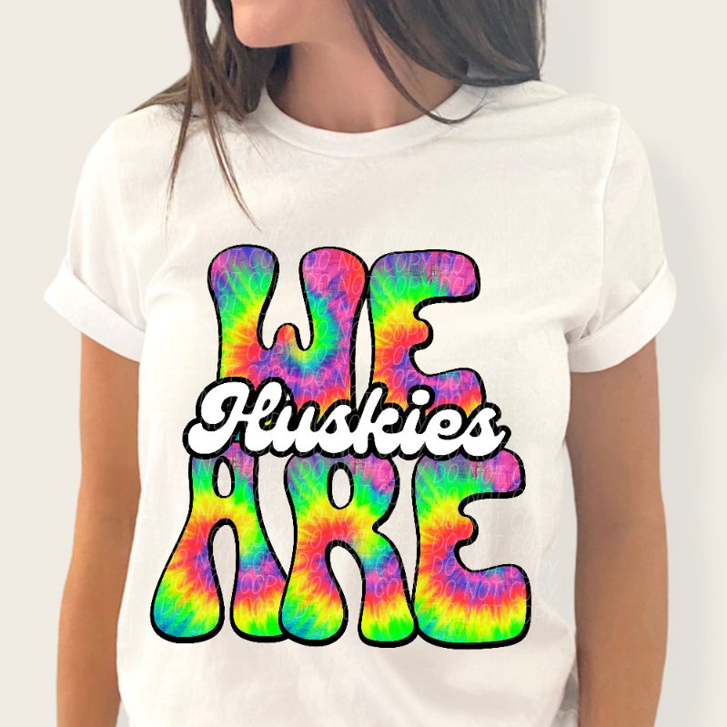 We are huskies tie dye (CITY) 39244 DTF transfer
