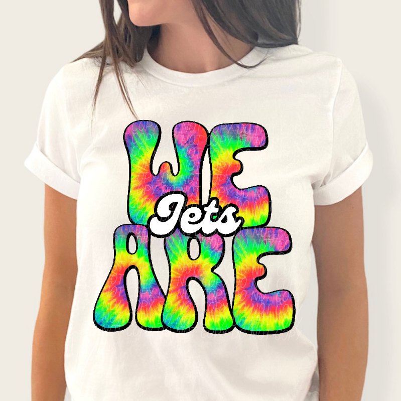 We are jets tie dye (CITY) 39239 DTF transfer