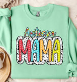 Autism mama dotted background 27870 DTF transfer