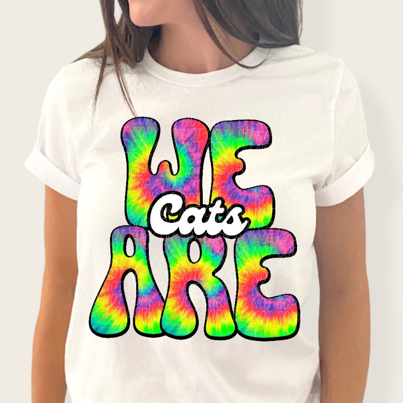 We are cats tie dye (CITY) 39214 DTF transfer