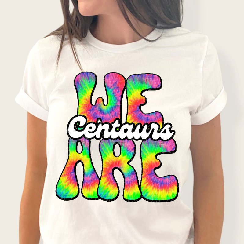 We are centaurs tie dye (CITY) 39212 DTF transfer