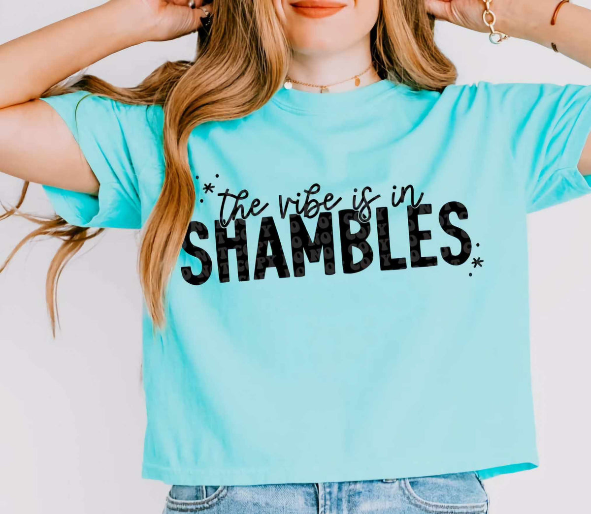 The vibe is in shambles BLACK 27857 DTF transfer