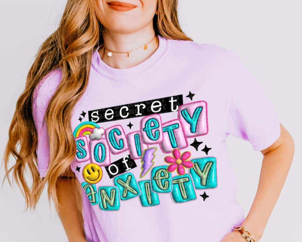 Secret society of anxiety 27856 DTF transfer