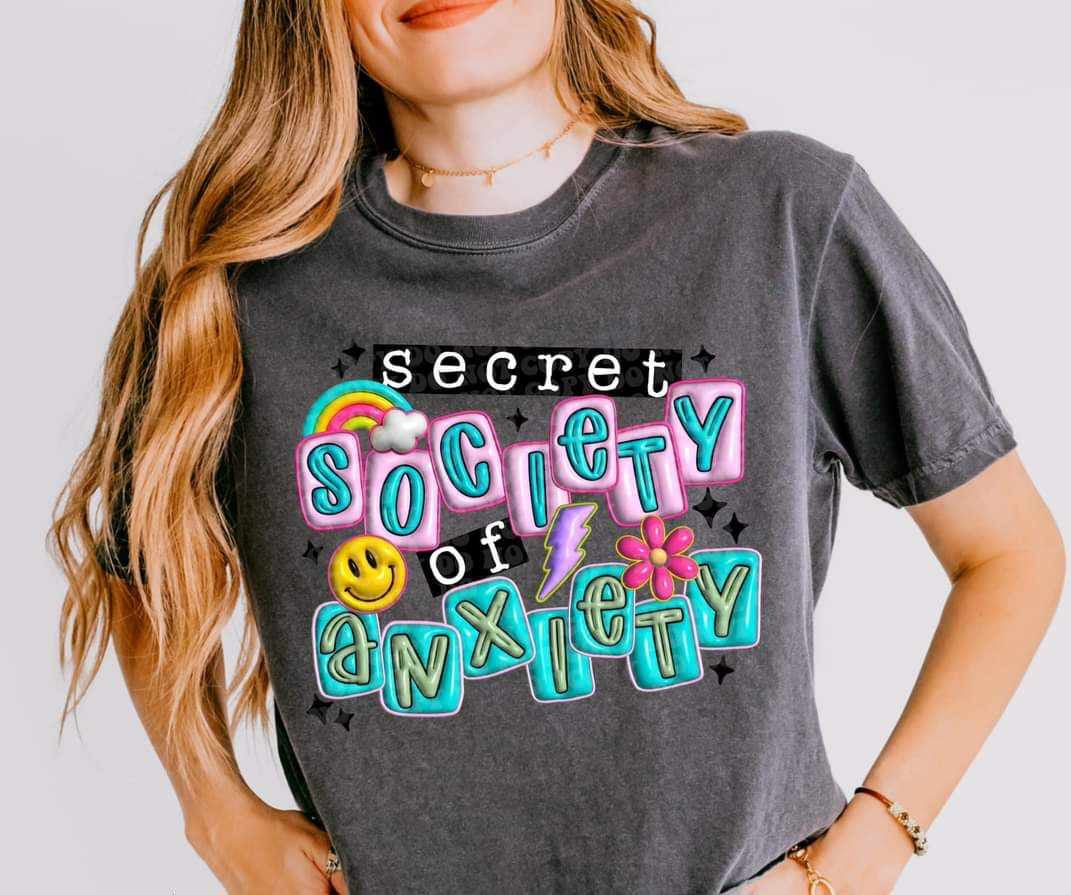 Secret society of anxiety 27856 DTF transfer