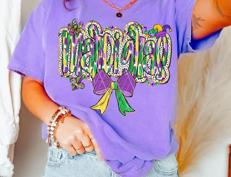 Mardi Gras dalmatien background 77001 DTF transfer