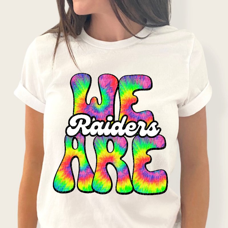 We are raiders tie dye (CITY) 39183 DTF transfer