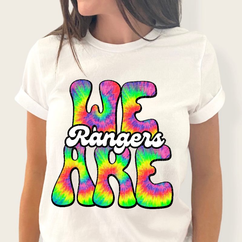 We are rangers tie dye (CITY) 39177 DTF transfer