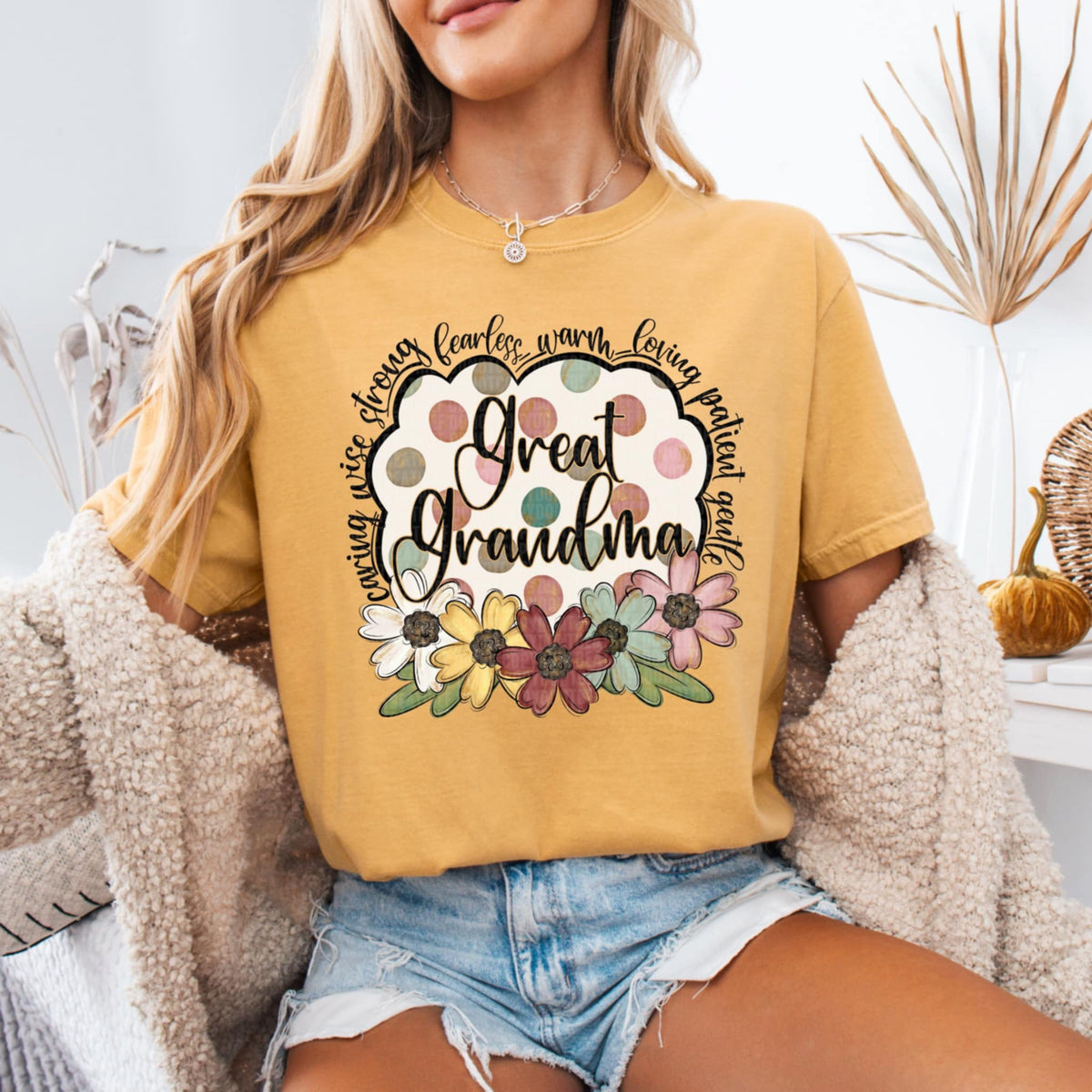Great grandma polka dot background (SDD) 91119 DTF transfer