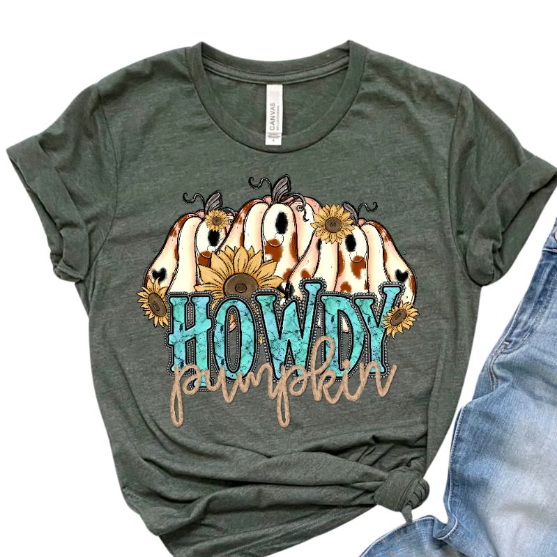 Howdy pumpkin trio gourds (CITY) 39258 DTF transfer