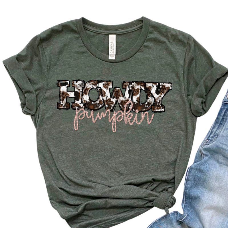 Howdy pumpkin brown cow filled (CITY) 39255 DTF transfer