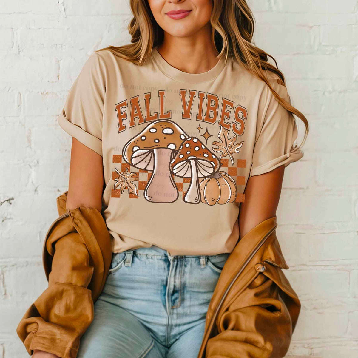 Fall vibes mushrooms (CSC) 60713 DTF transfer
