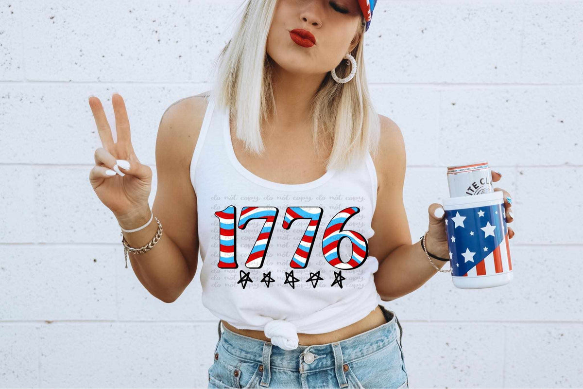 1776 striped 27945 DTF transfer