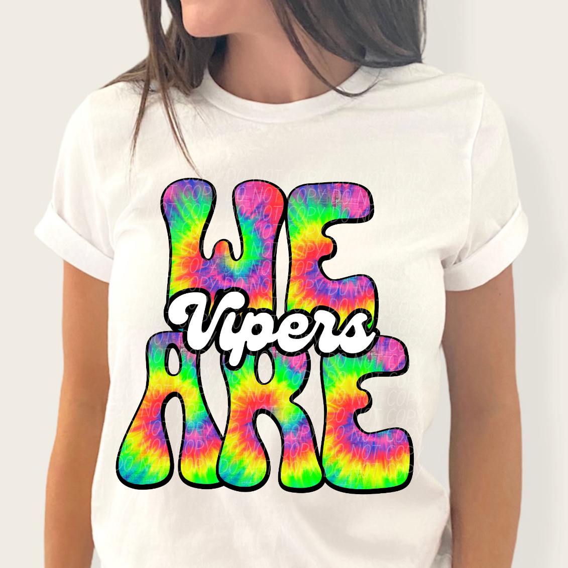 We are vipers tie dye (CITY) 39156 DTF transfer