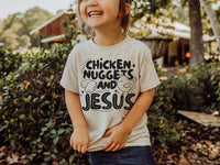 Chicken nuggets and jesus BLACK 27967 DTF transfer