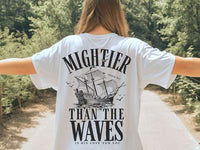 Mightier than the waves BLACK 27962 DTF transfer