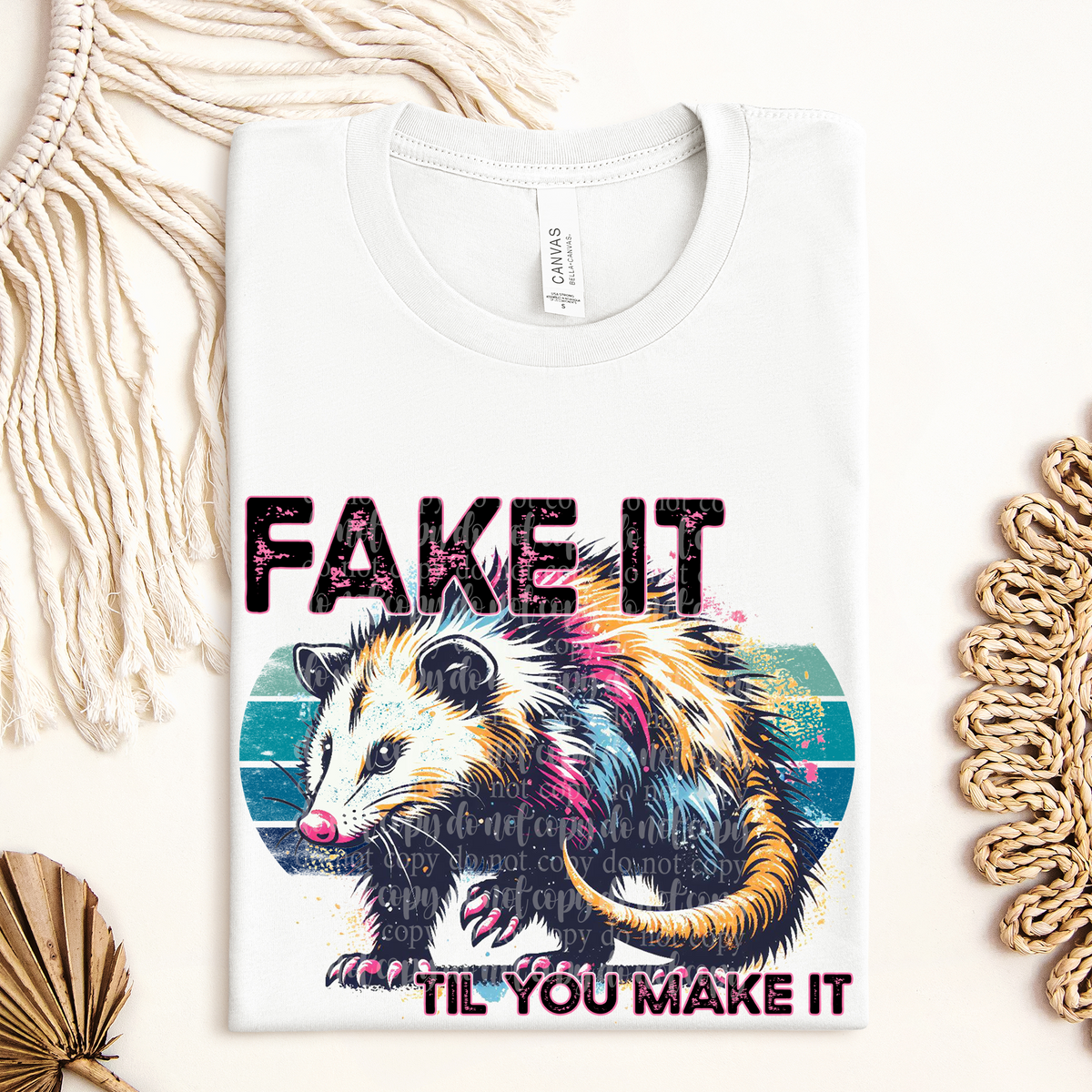 Fake it til you make it possum (TDD) 39549 DTF transfer