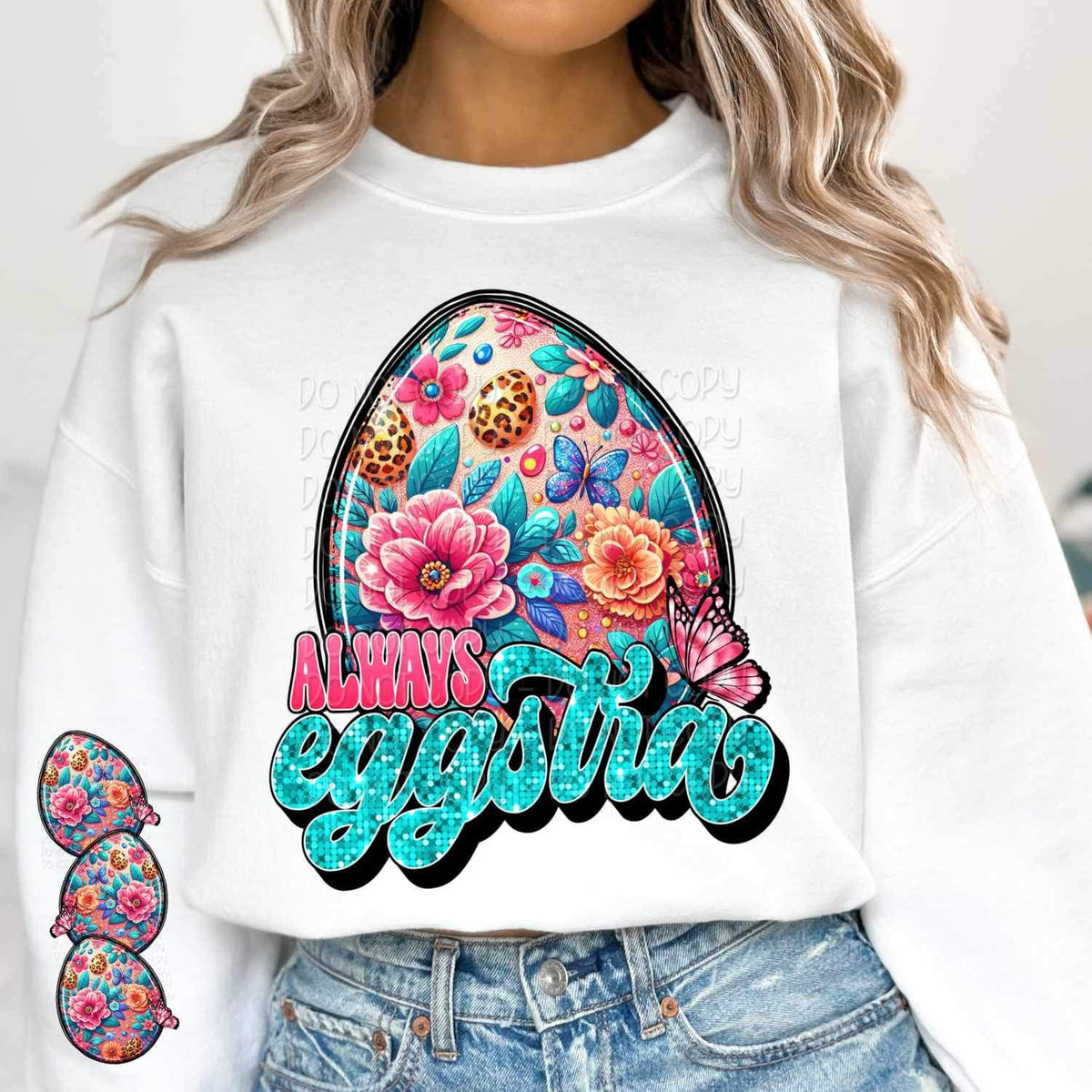 floral eggs SLEEVE 19735 DTF Transfer