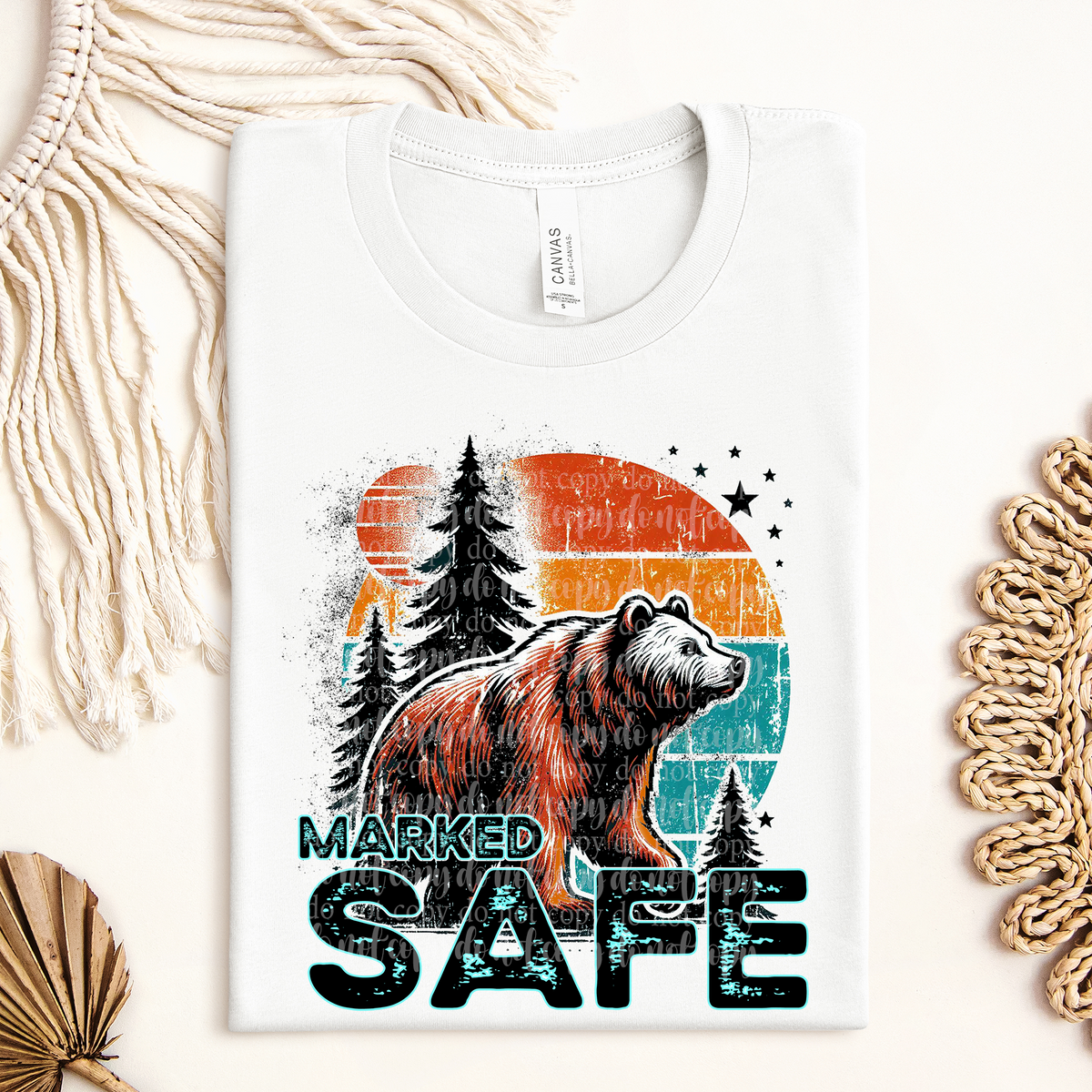 Marked safe bear (TDD) 39548 DTF transfer