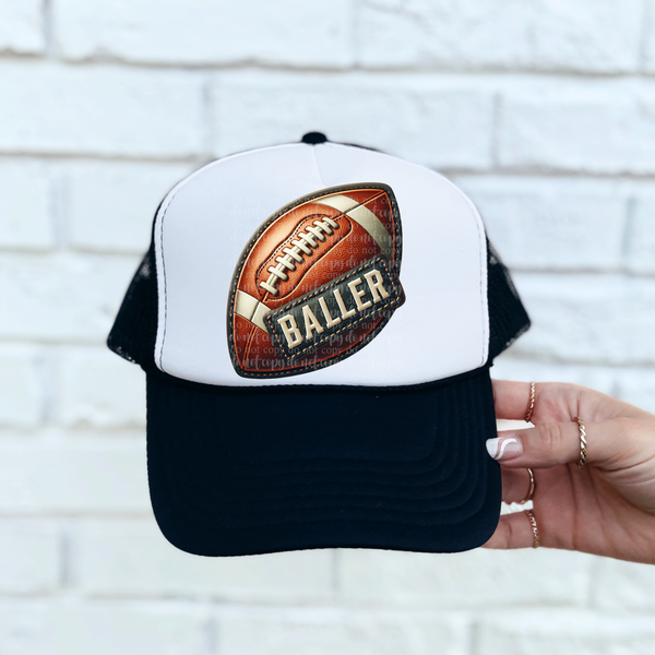 Baller football leather hat patch (TDD) 39518 DTF transfer