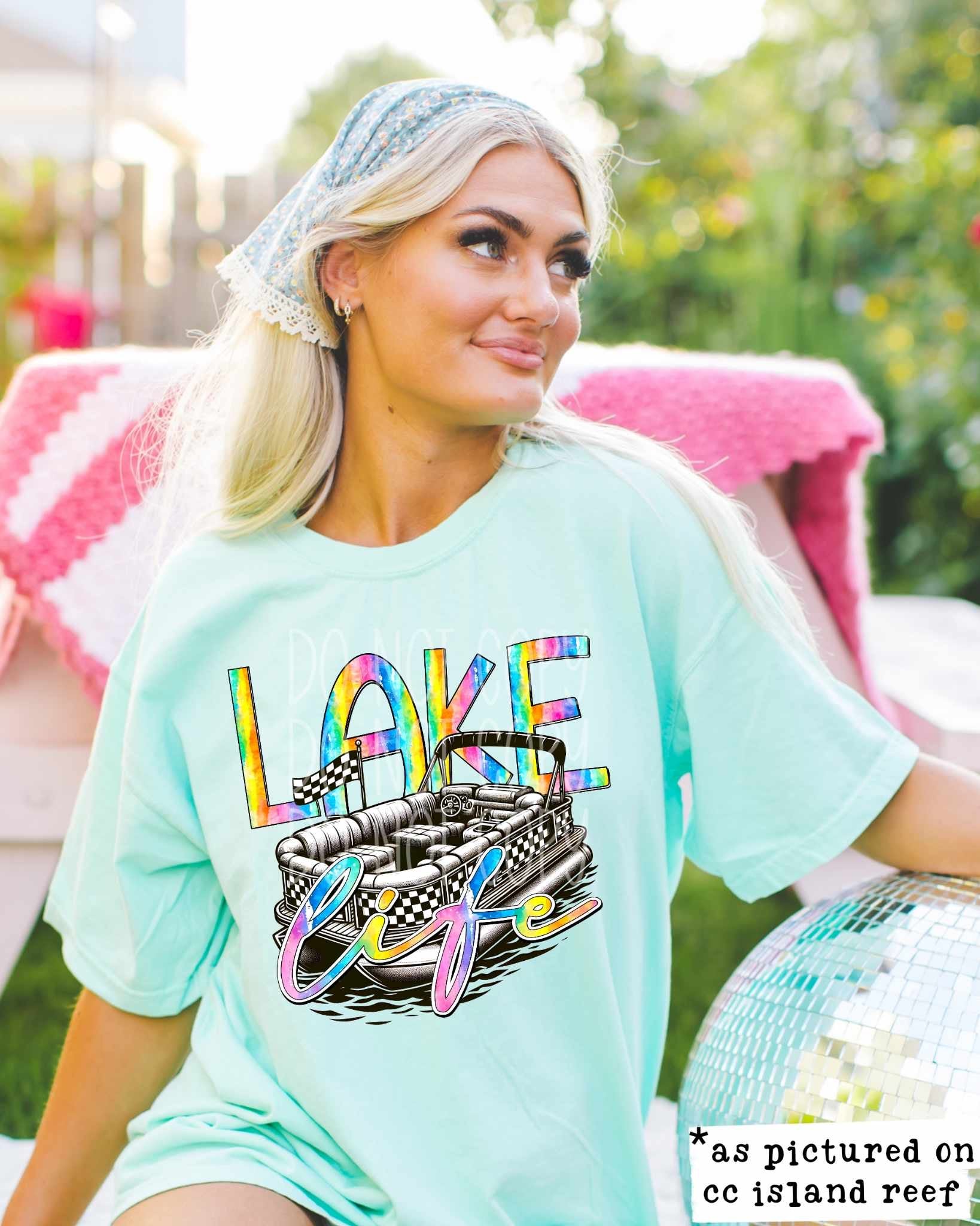 Lake life pontoon 27989 DTF transfer – Mud & Grace Transfers