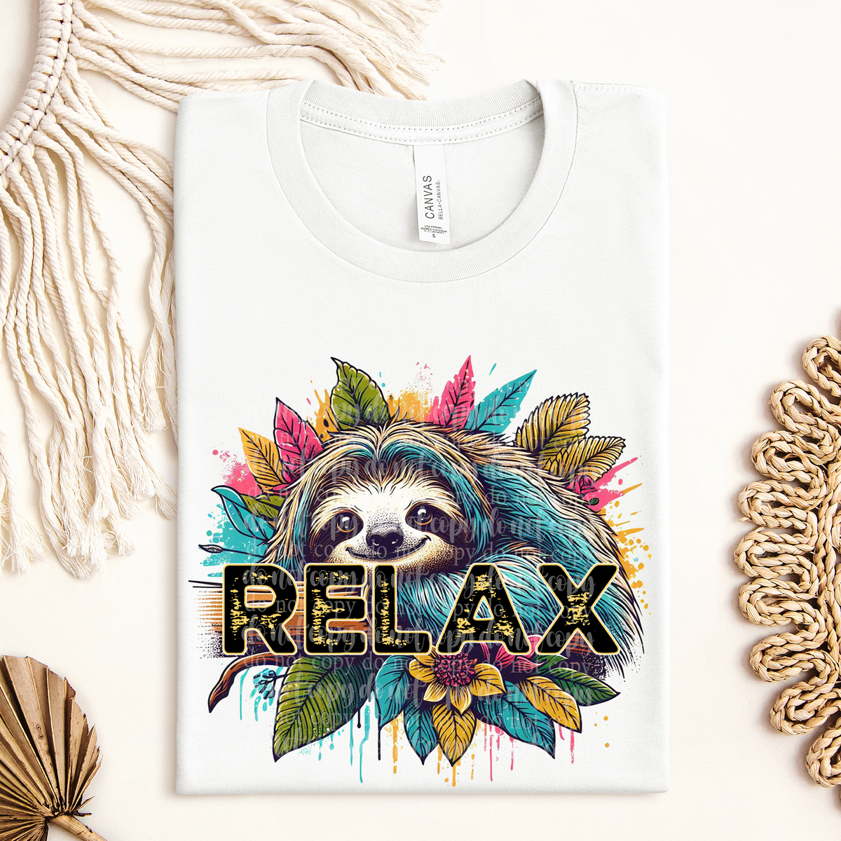 Relax sloth (TDD) 39544 DTF transfer