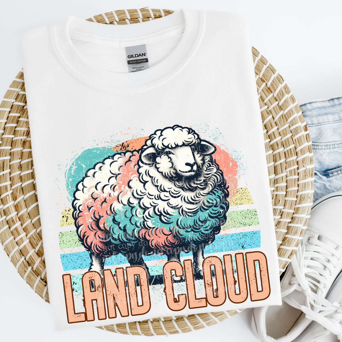 Land cloud sheep (TDD) 39543 DTF transfer