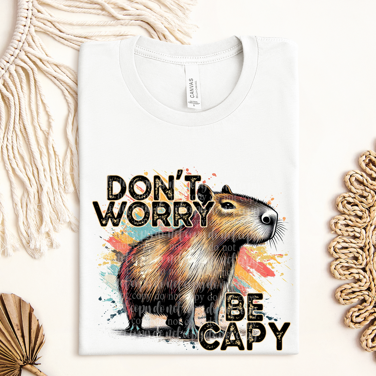 Don’t worry be capy (TDD) 39539 DTF transfer