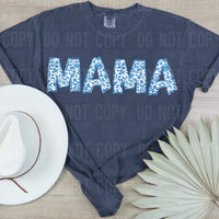 Mama blue floral filled (SBB) 29002 DTF transfer