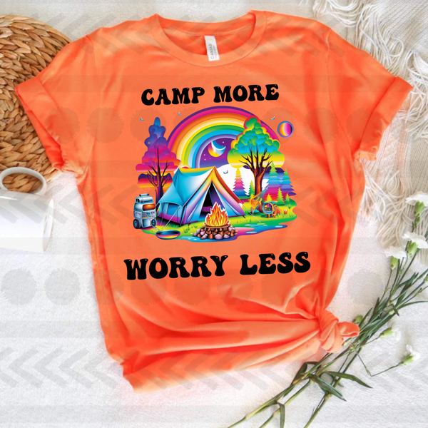 Camp More Worry Less DTF transfern