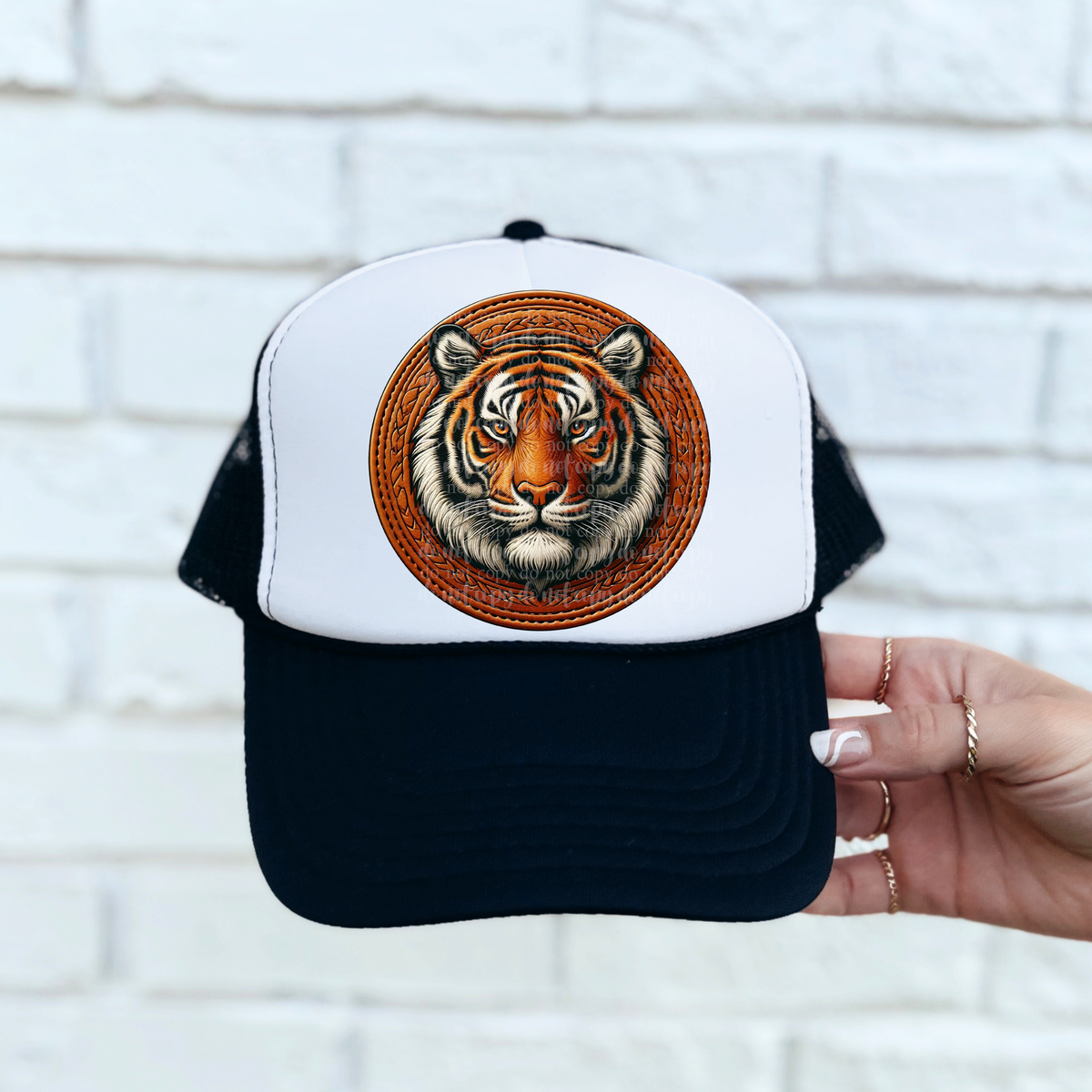 Tiger circle hat patch (TDD) 39313 DTF transfer