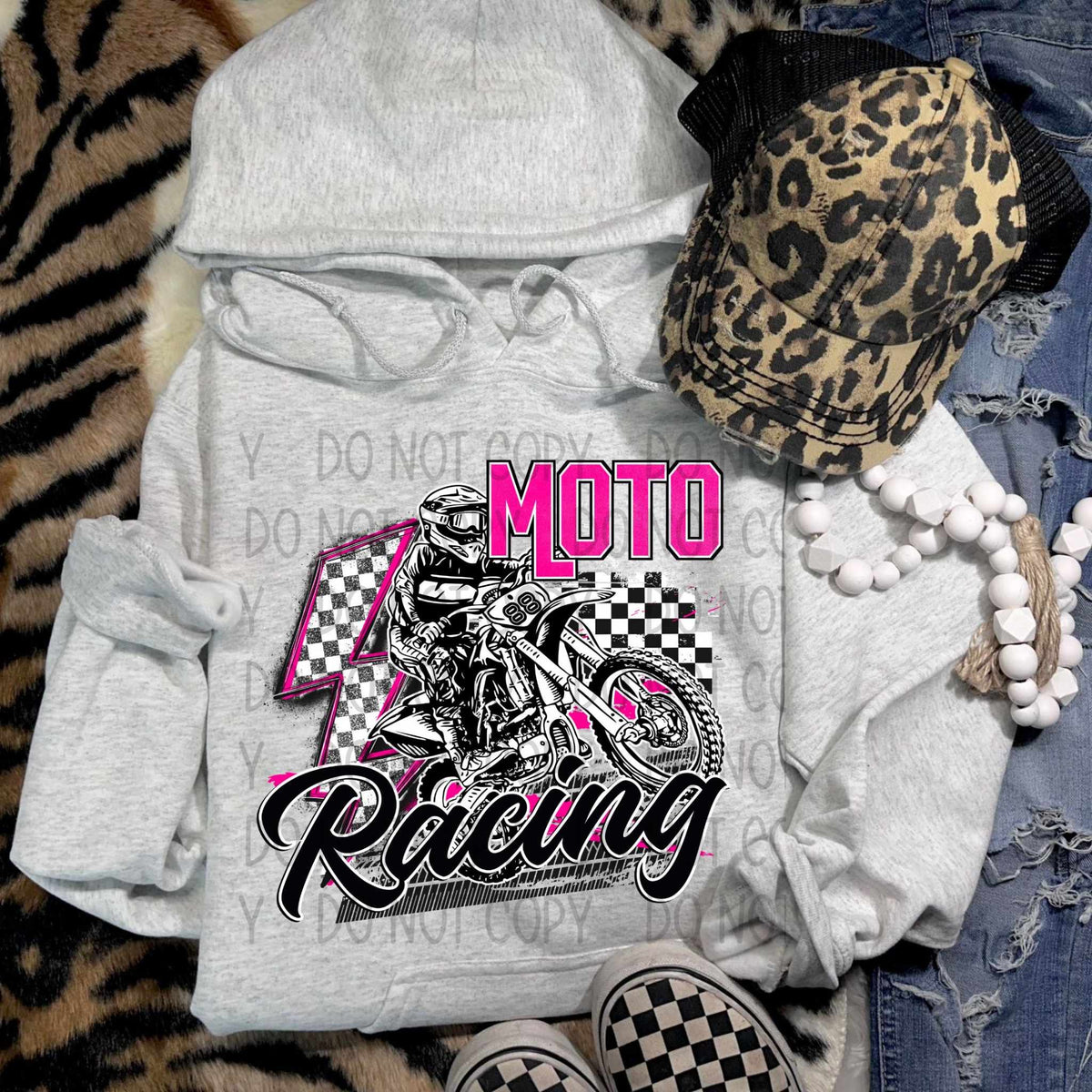 Moto racing pink font (SWD) 29032 DTF transfer