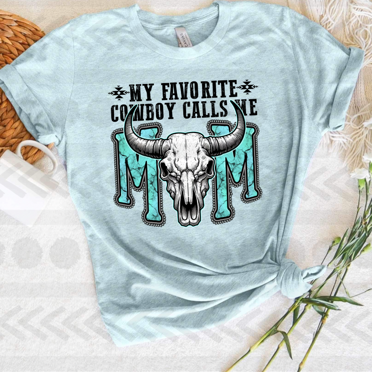 My favorite cowboy calls me mom 13903 DTF transfer