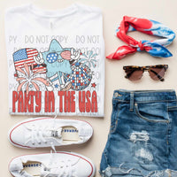 Party in the USA star character and flag (SWD) 29036 DTF transfer