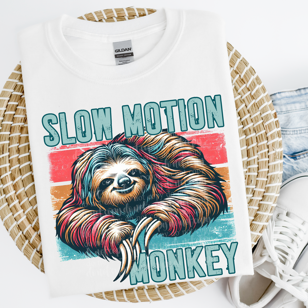 Slow motion monkey sloth (TDD) 39531 DTF transfer
