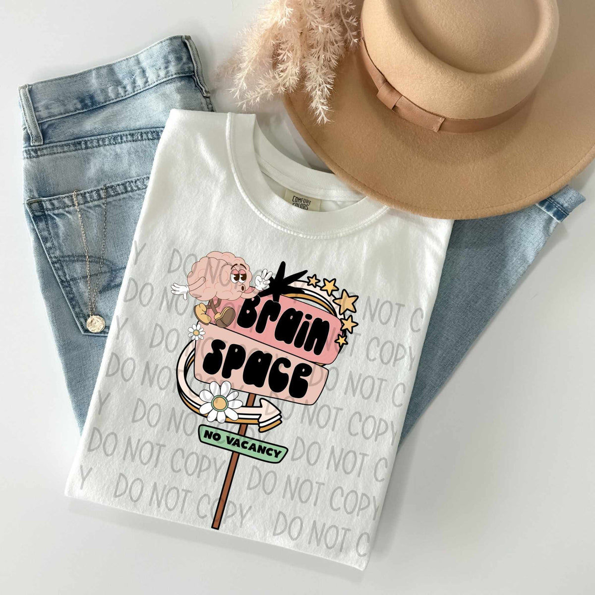 Brain space no vacancy sign (SWD) 29030 DTF transfer