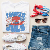 Fourth of July blue font with hat (SWD) 29041 DTF transfer